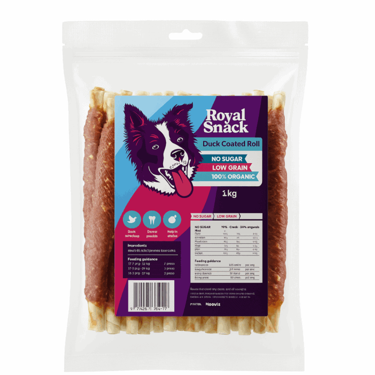 מקלות לעיסה בציפוי ברווז 7 אינץ 1 ק"ג - Royal Snack duck coated roll