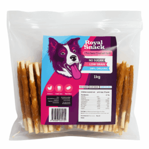 מקלות לעיסה בציפוי עוף 5 אינץ 1 ק"ג - Royal Snack chicken coated roll