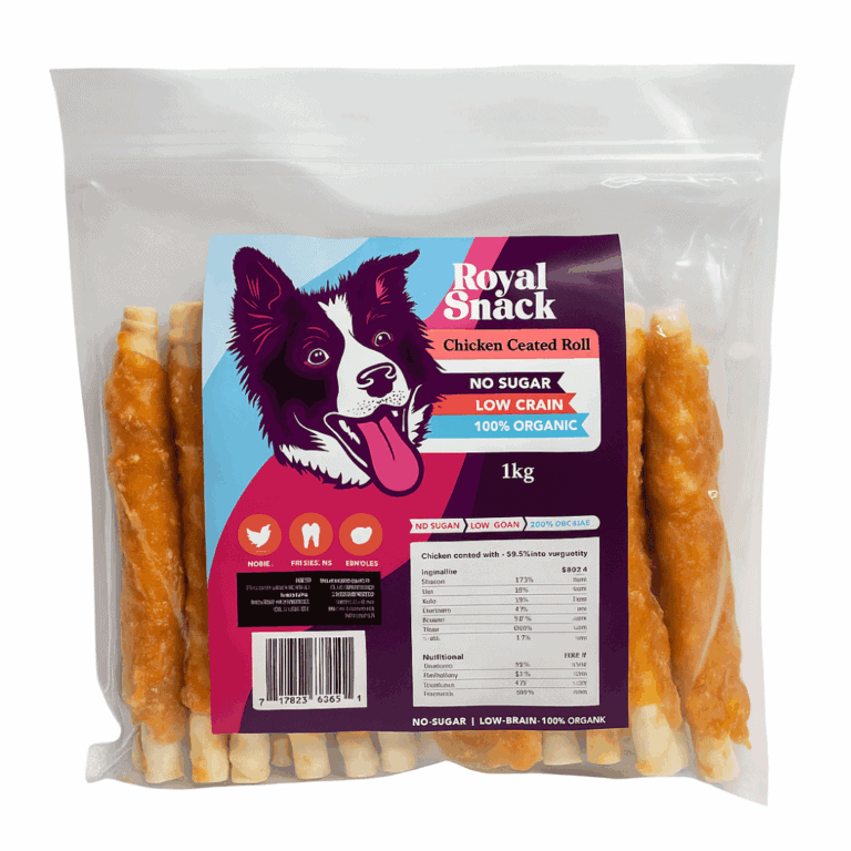 מקלות לעיסה בציפוי עוף 7 אינץ 1 ק"ג - Royal Snack chicken coated roll