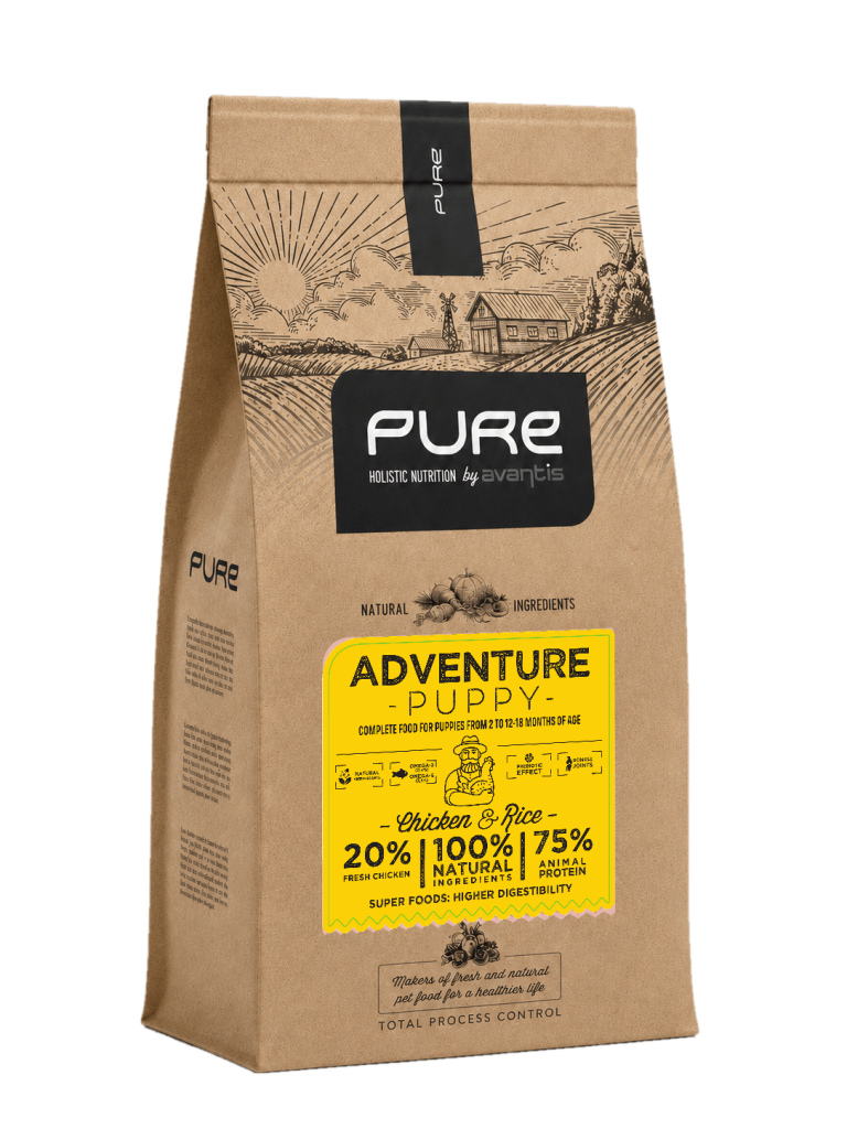 פיור מונופרוטאין גורים עוף ואורז 12 ק"ג - Pure